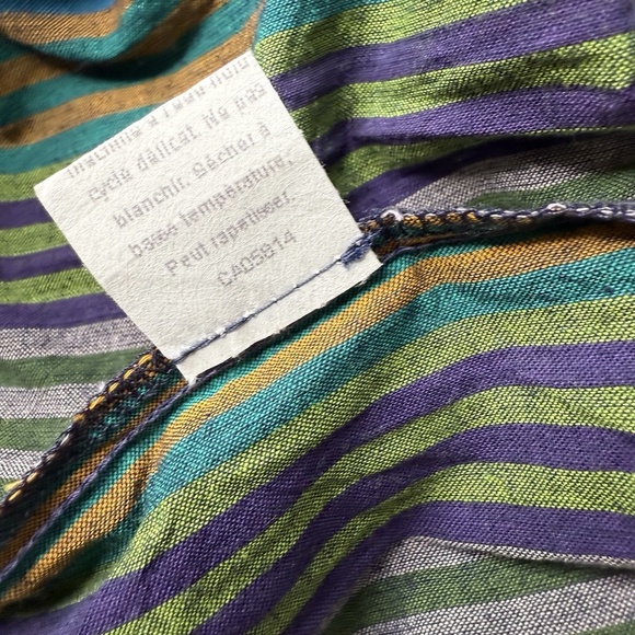 Vintage Suttles and Seawinds Tiered Striped Midi Skirt Sz M (Waist 28) Cotton - Picture 10 of 12